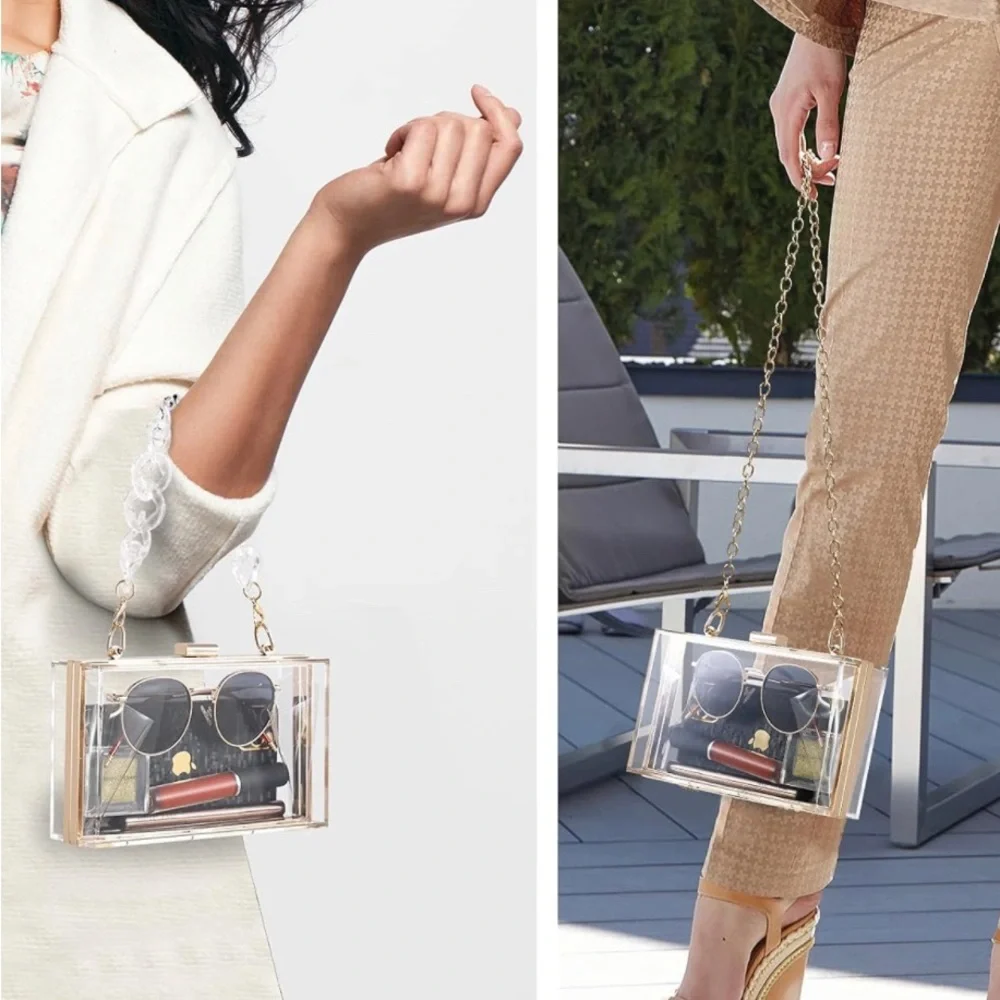 Nwt acrylic clutch bag womens handbag - Picture 4 of 5